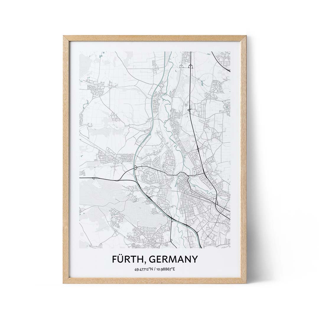 Furth city map poster