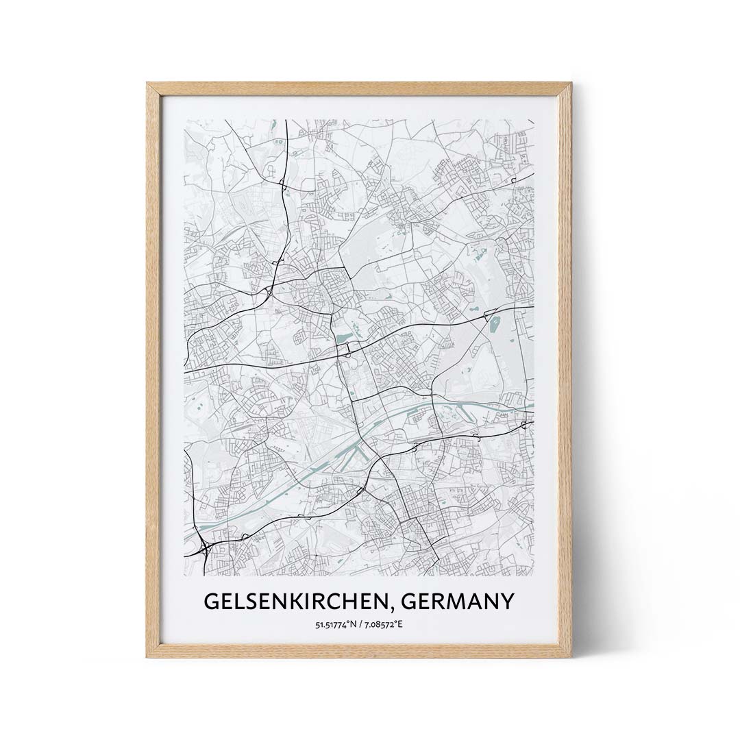 Gelsenkirchen city map poster