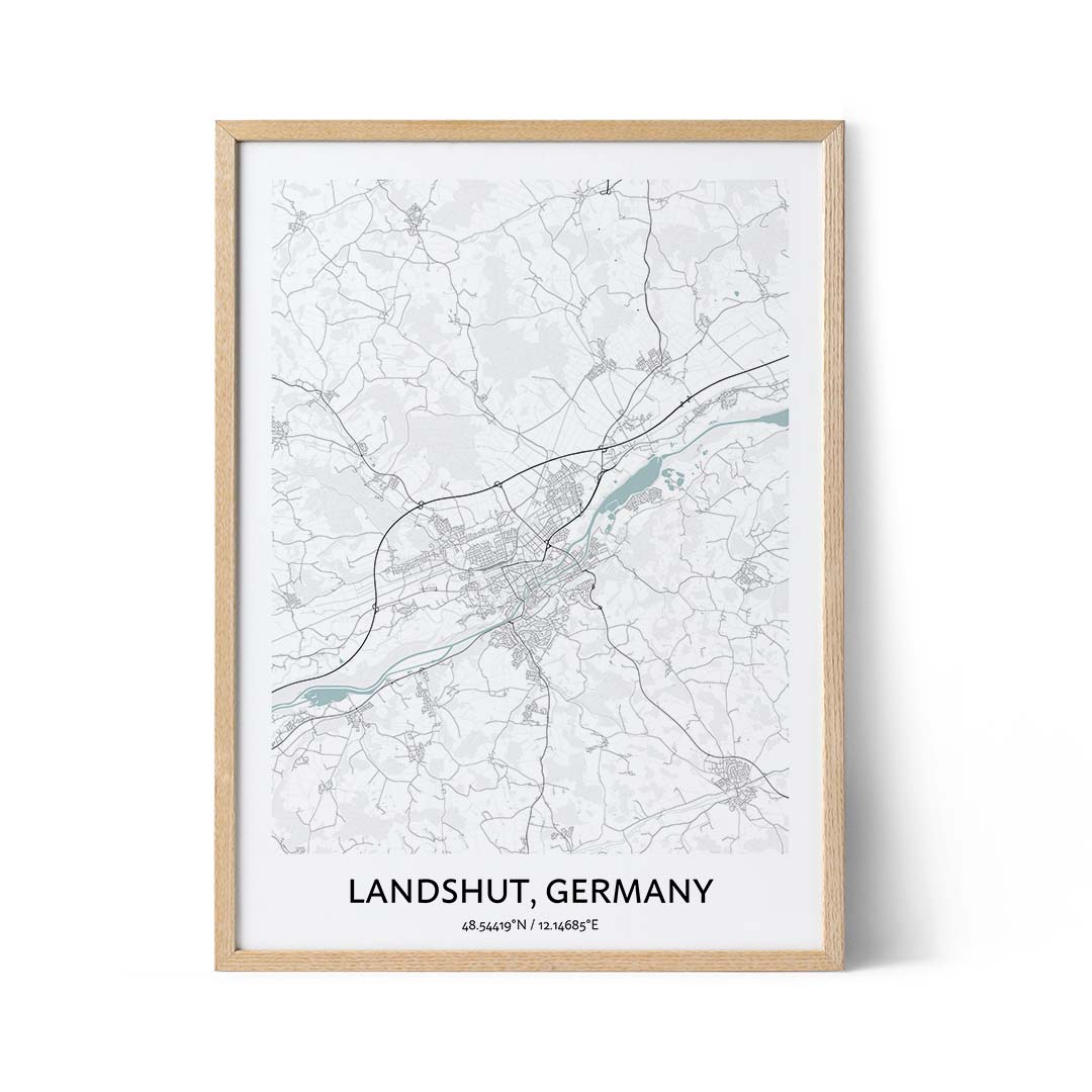 Landshut Stadtplan Poster