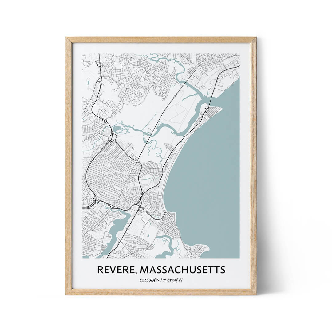 Revere city map poster
