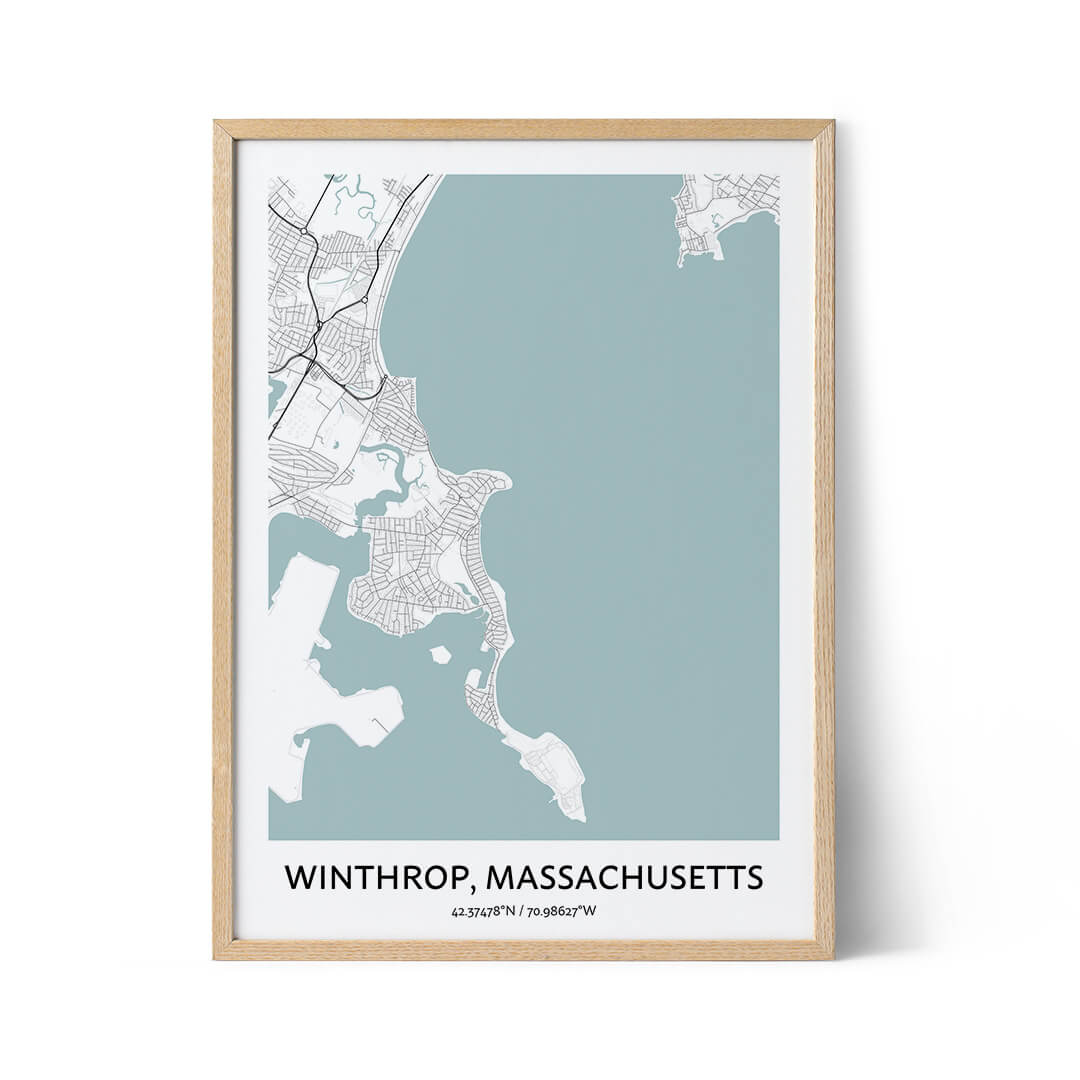 Winthrop city map poster