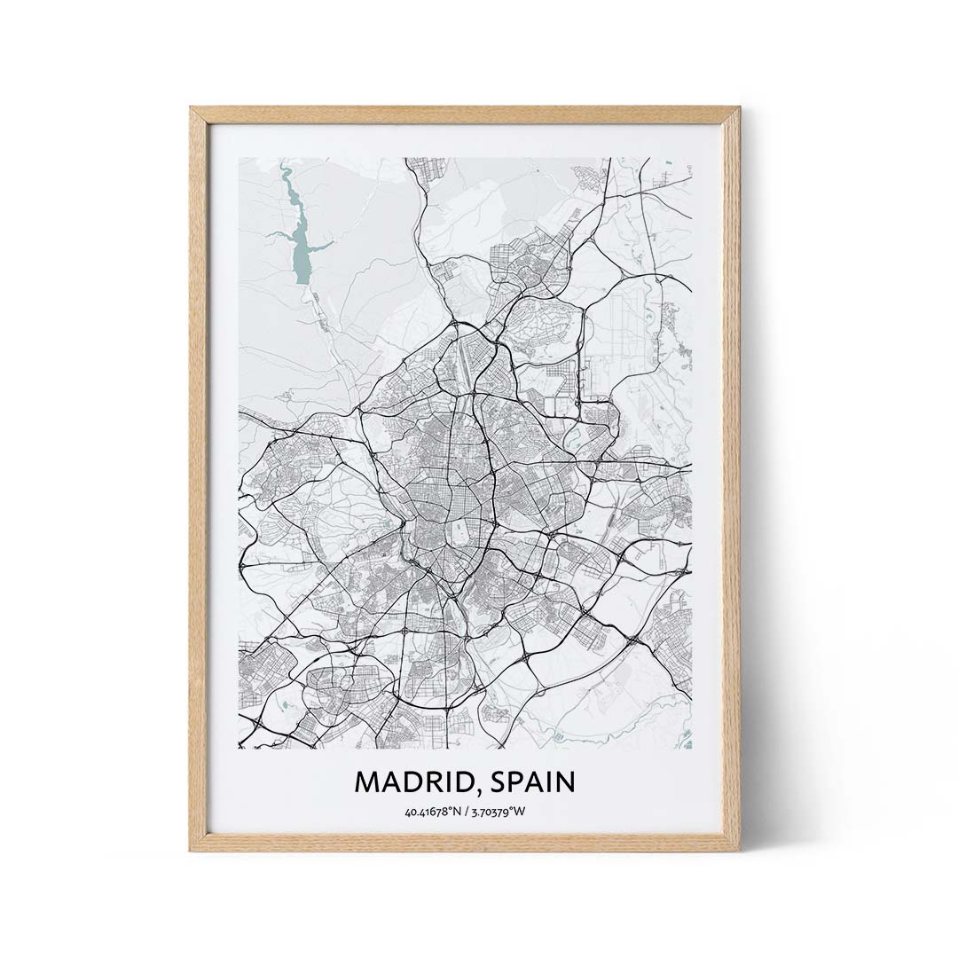 Madrid Stadtplan Poster