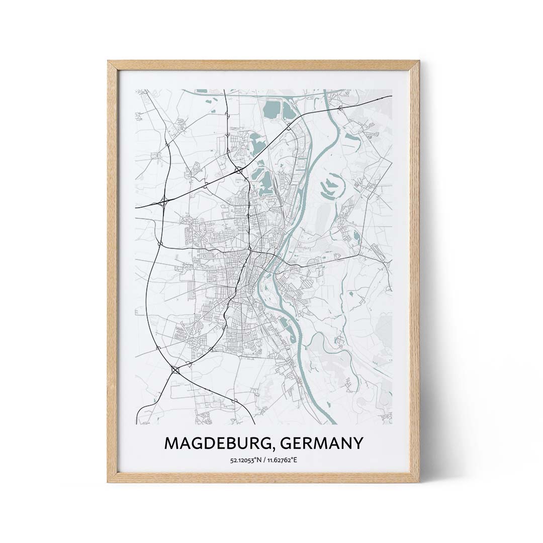 Magdeburg Stadtplan Poster