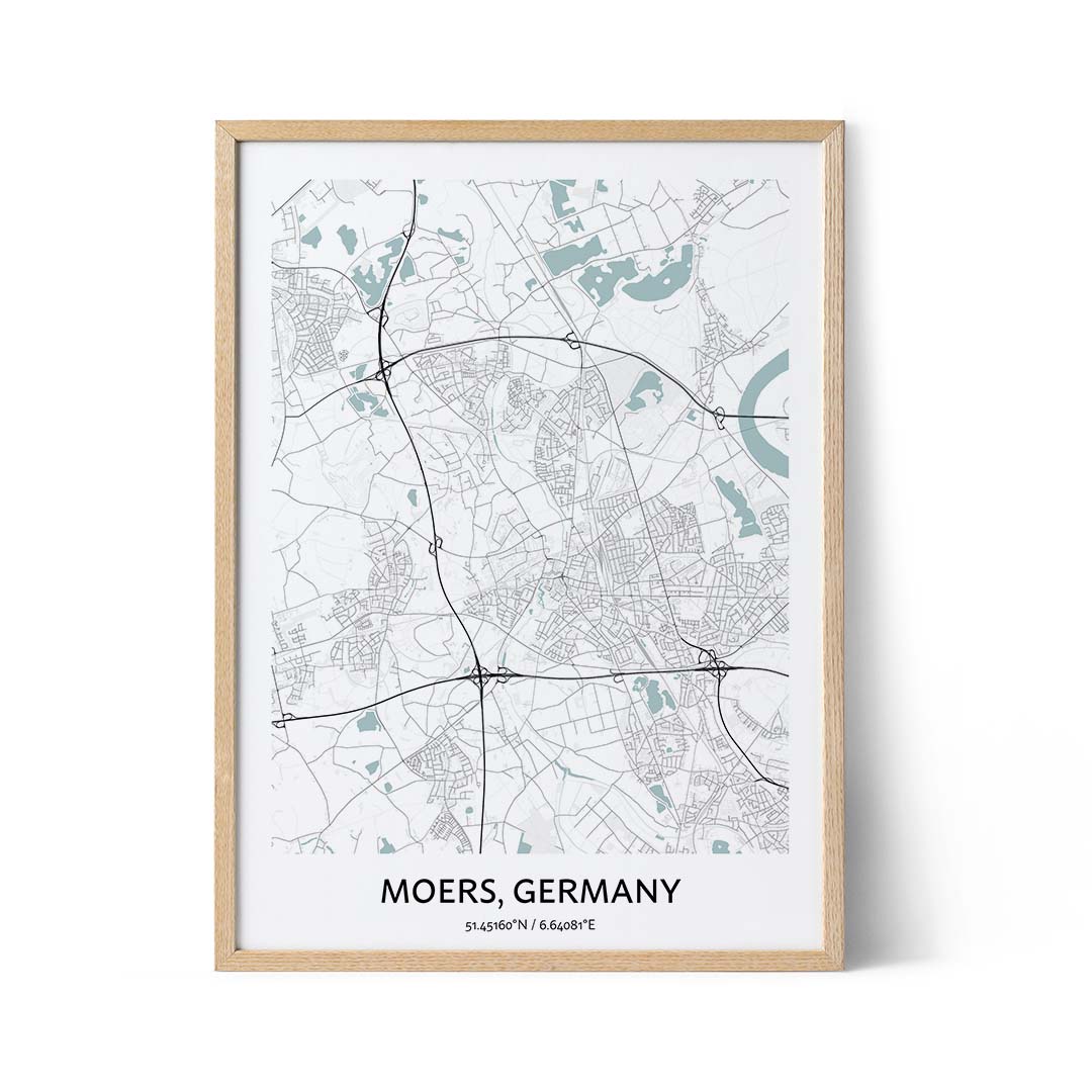 Moers city map poster