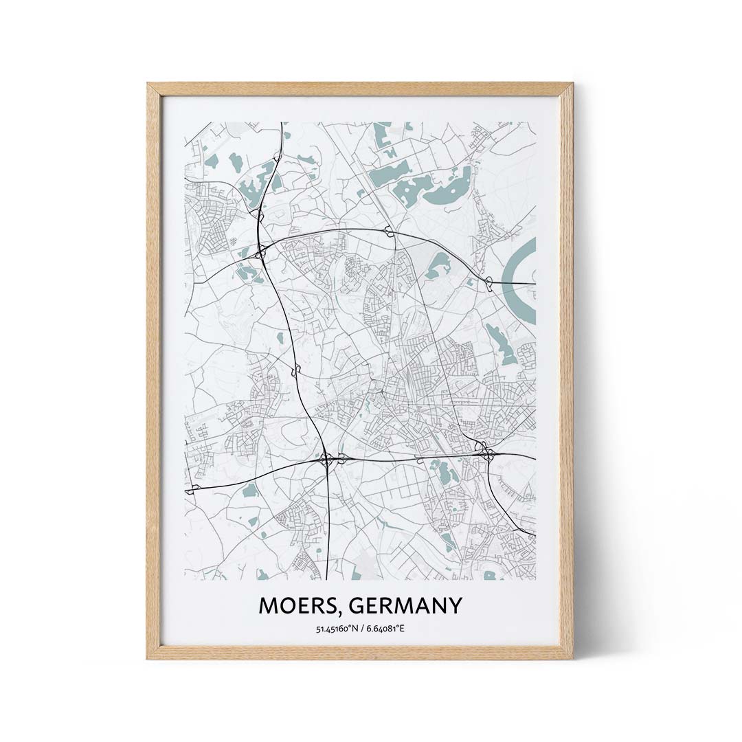 Moers Stadtplan Poster