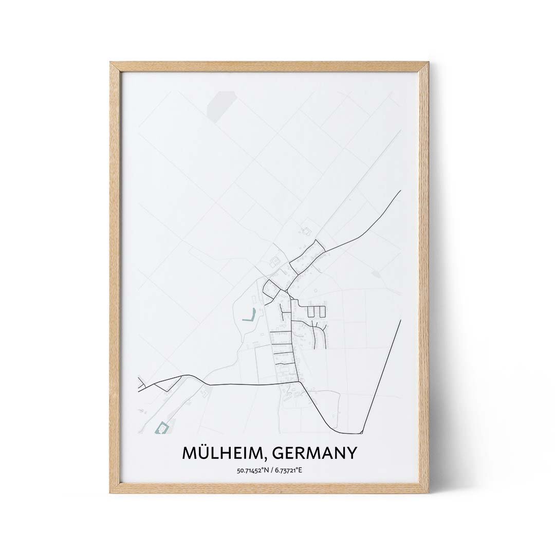 Affiche du plan de la ville de Mulheim