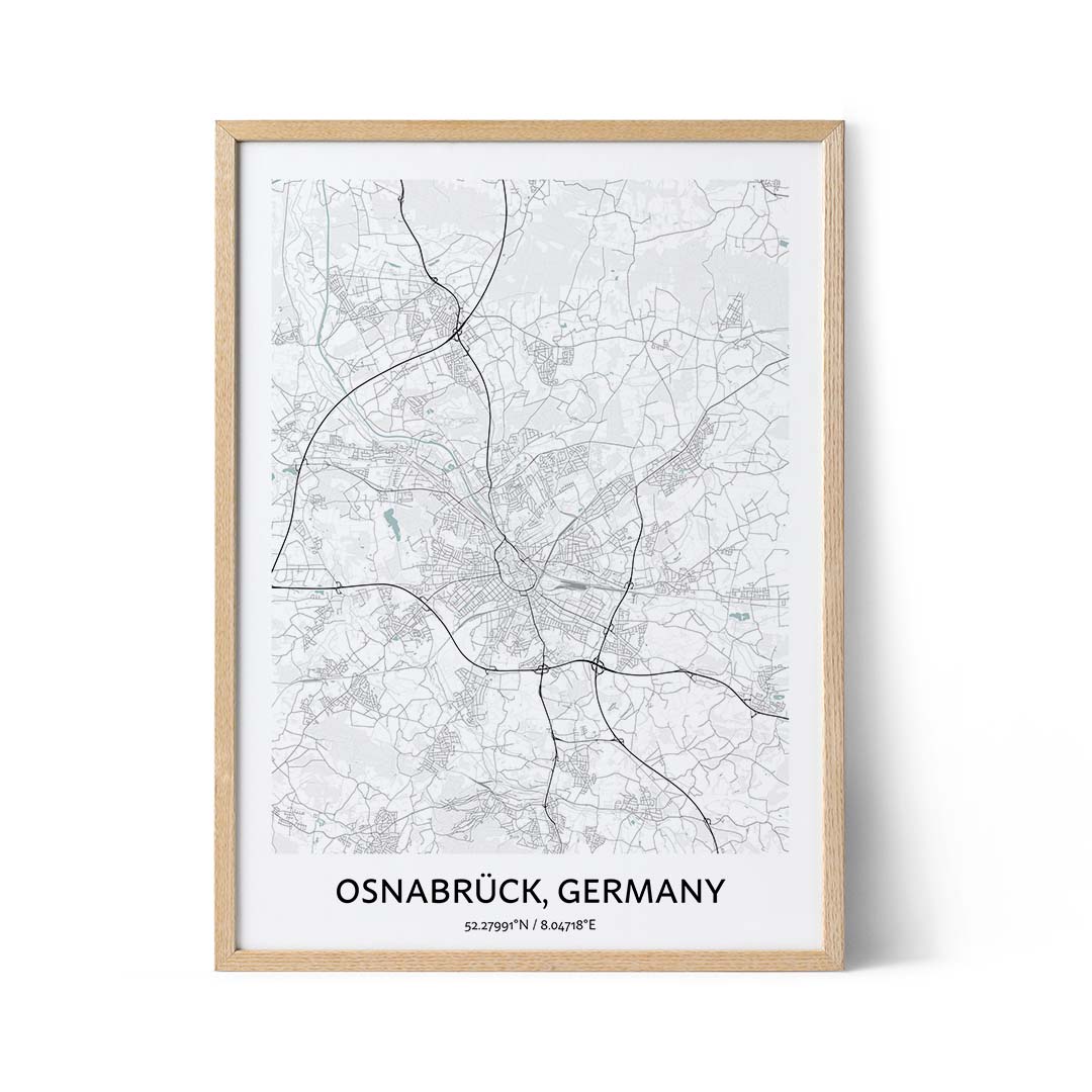 Affiche du plan de la ville d'Osnabrück