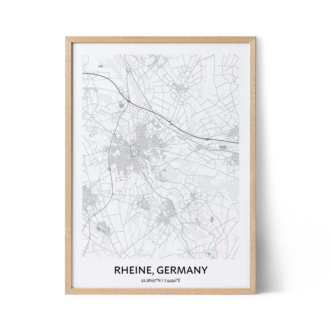 Affiche du plan de la ville de Rheine