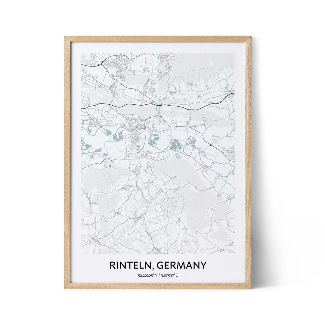 Rinteln city map poster