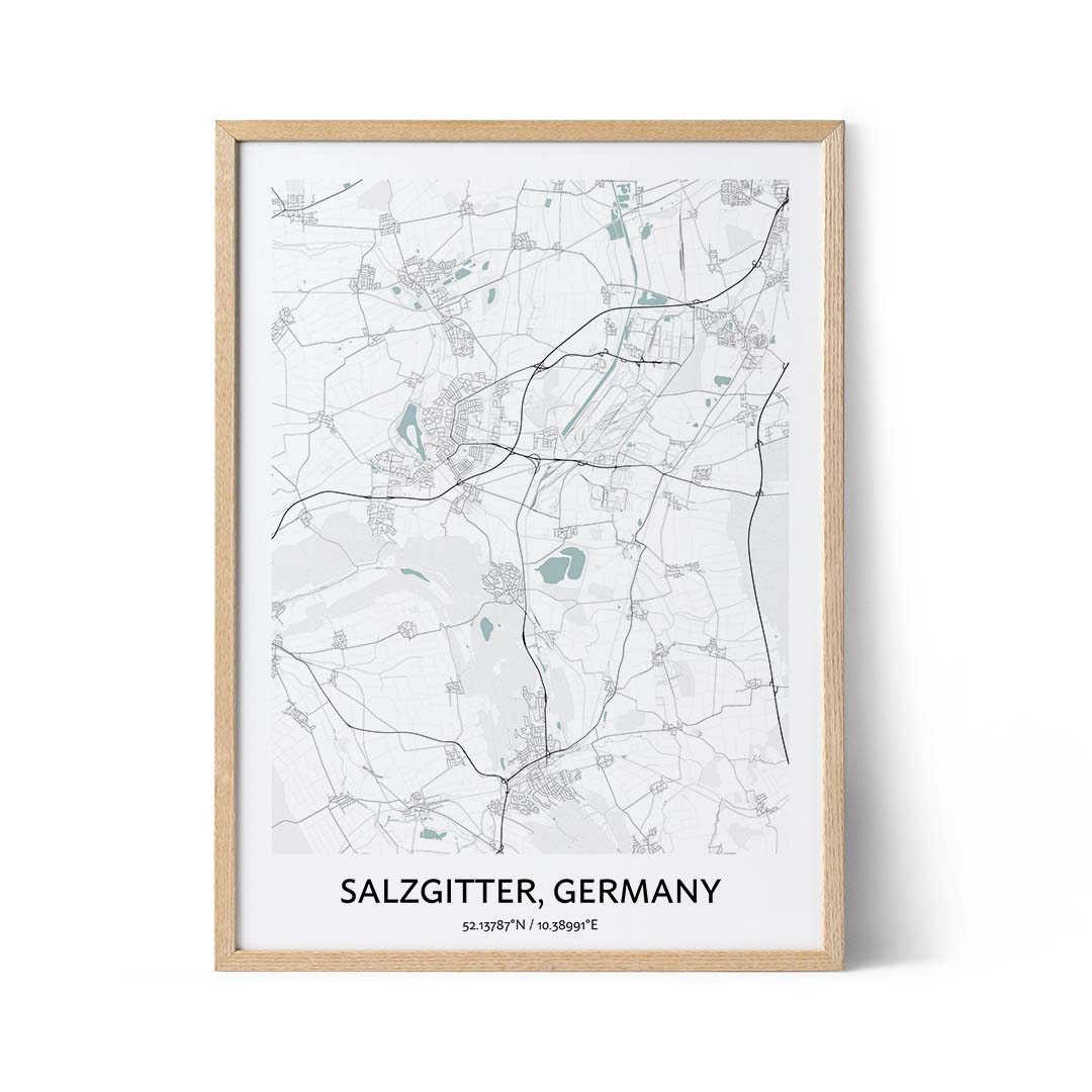 Affiche du plan de la ville de Salzgitter