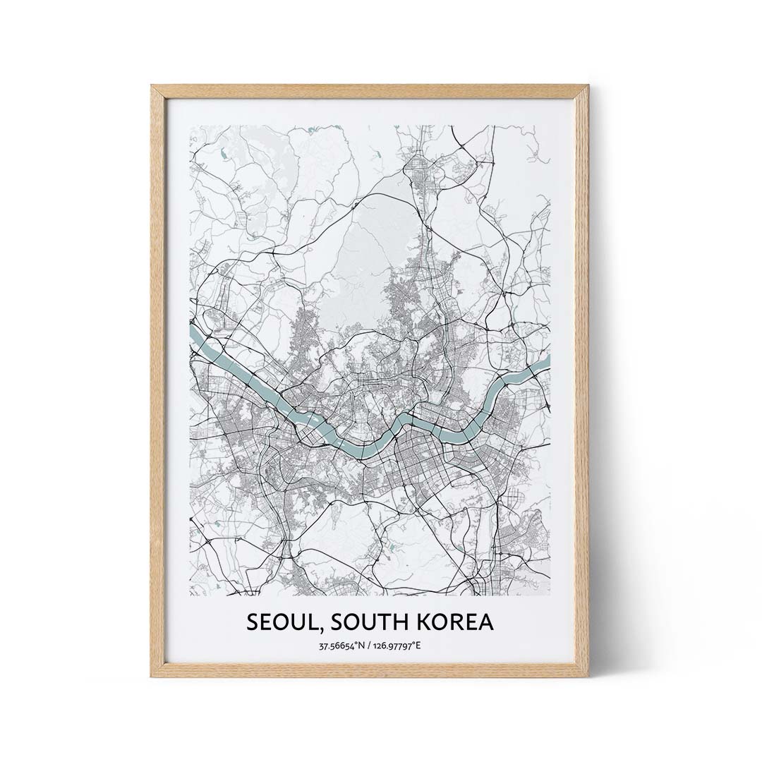 Seoul Stadtplan Poster