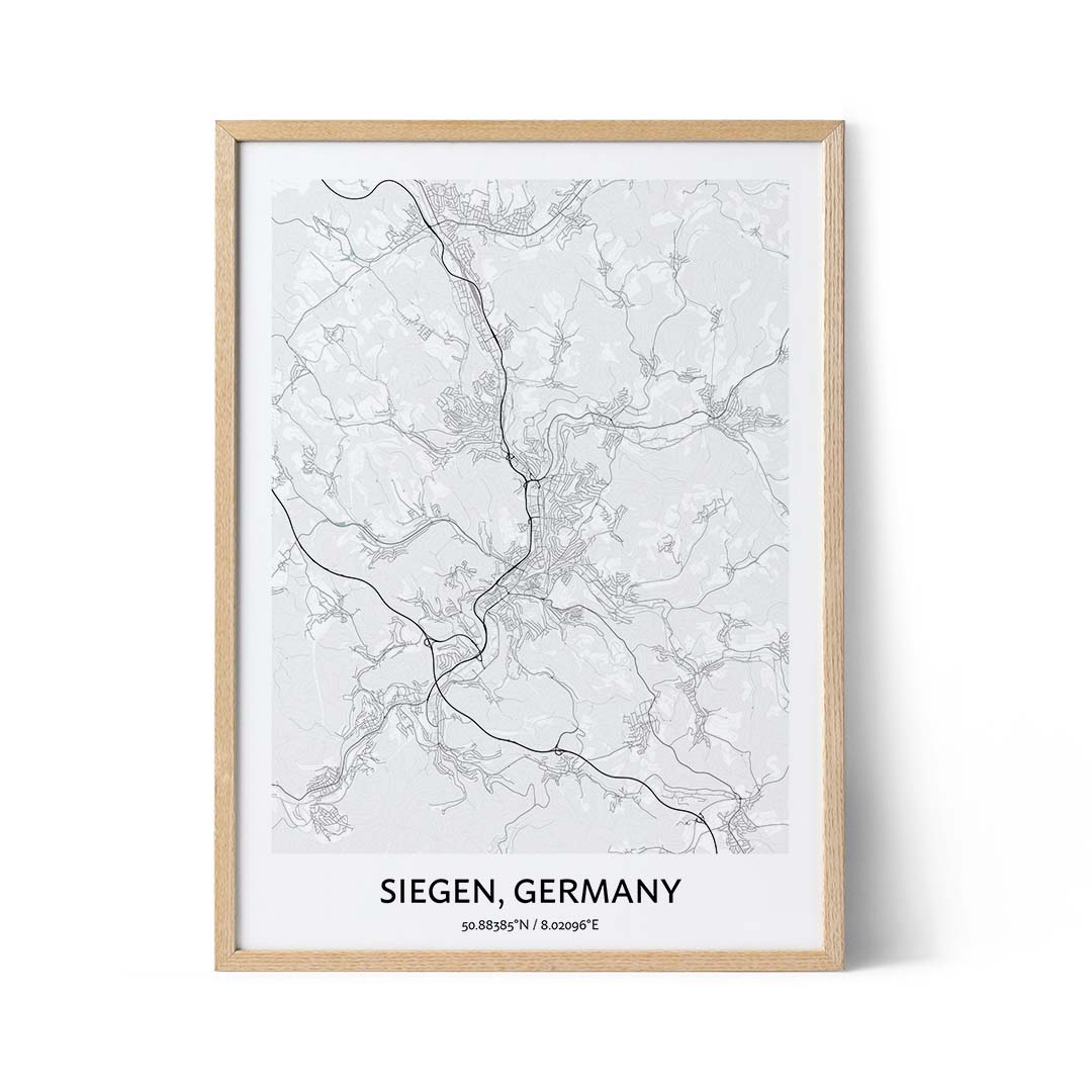 Siegen Stadtplan Poster