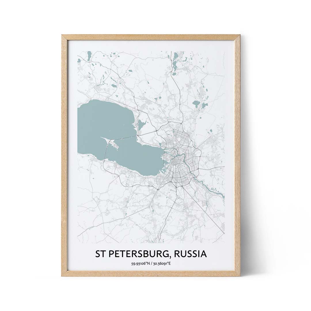 St. Petersburg Stadtplan Poster