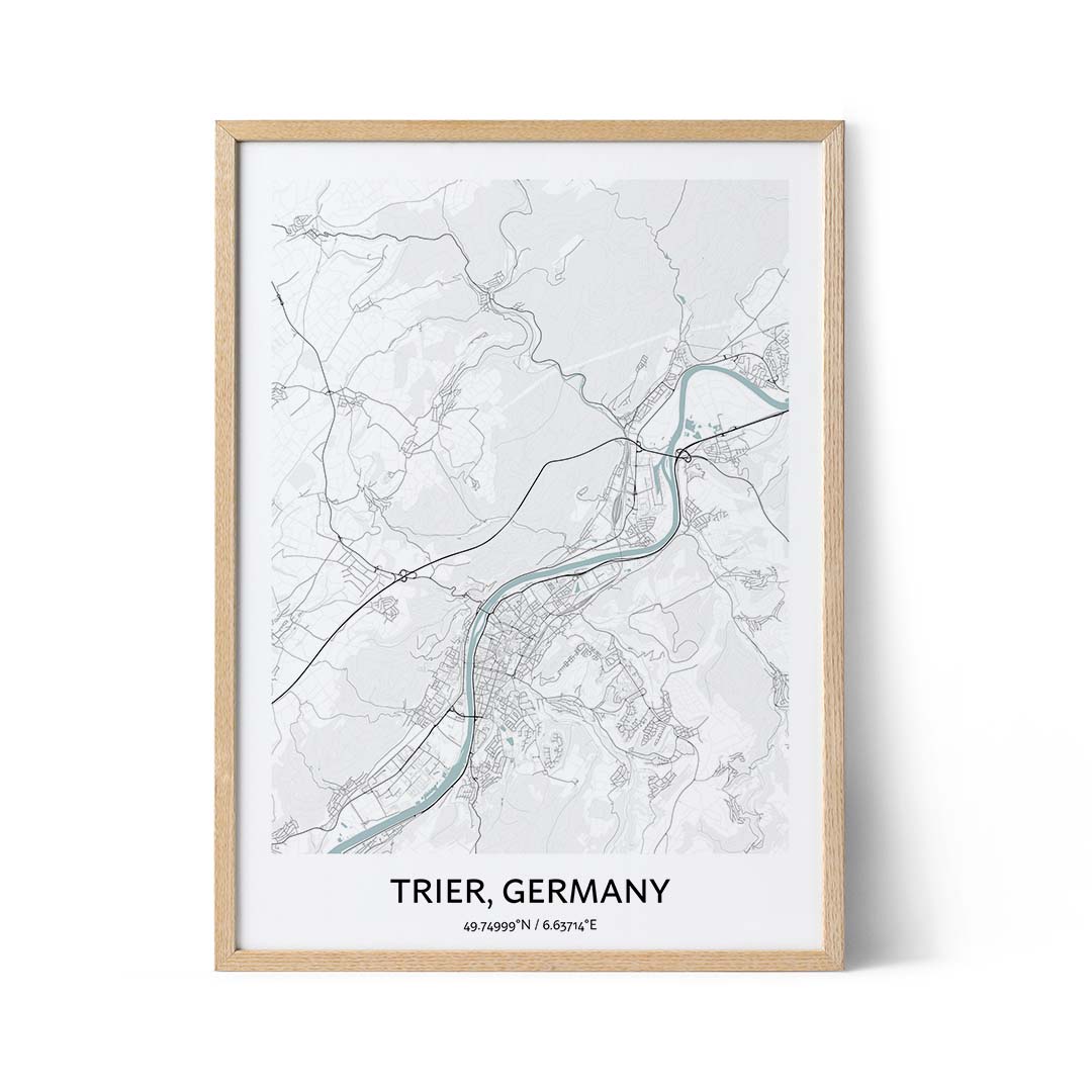 Trier city map poster