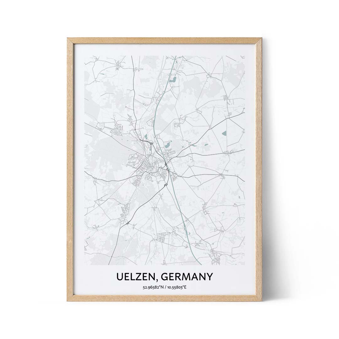 Uelzen city map poster