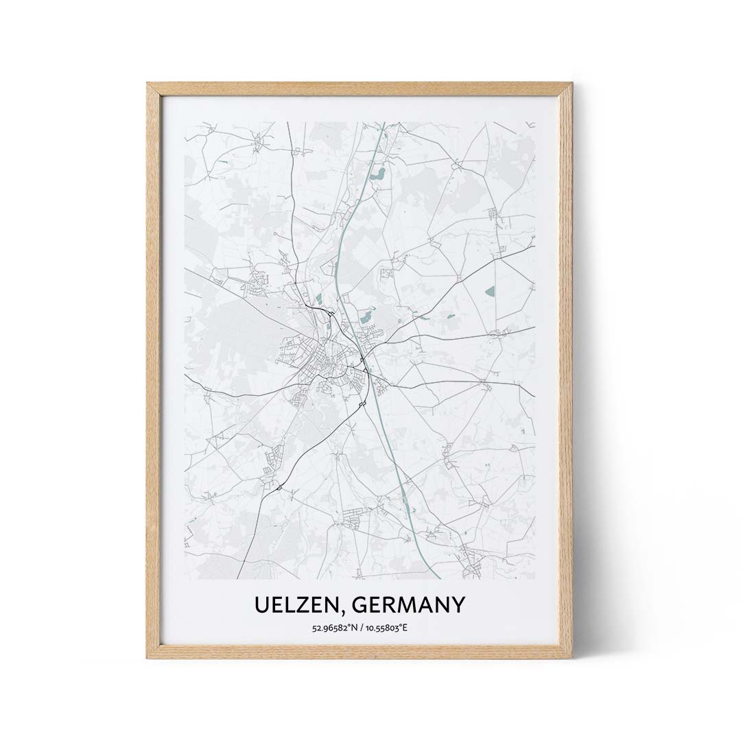 Uelzener Stadtplan Poster