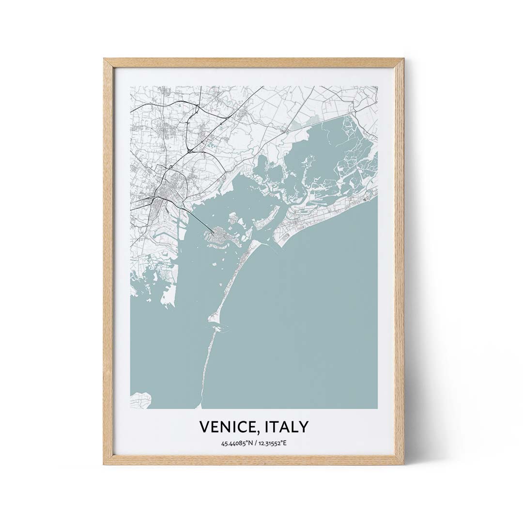 Venice city map poster