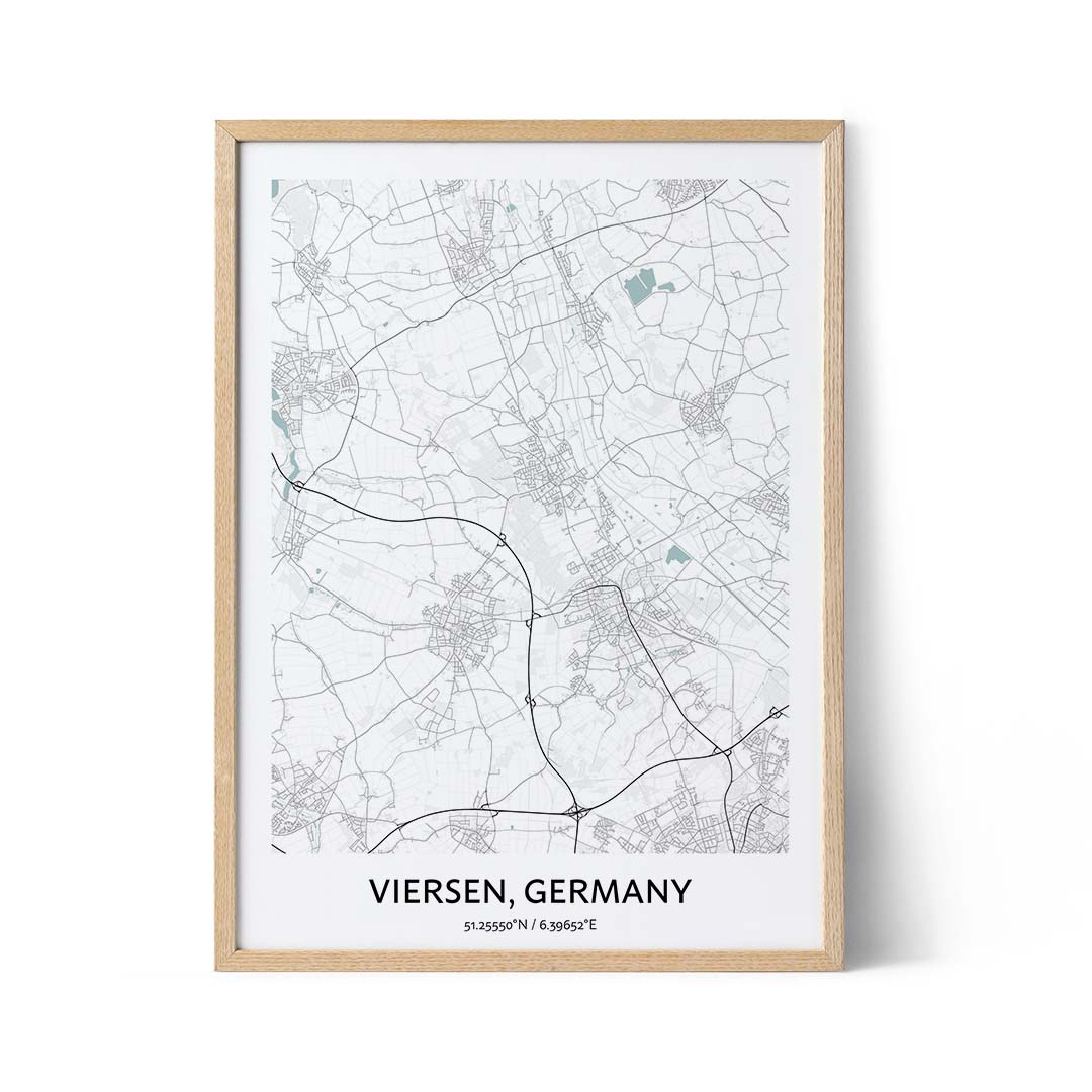 Viersen city map poster