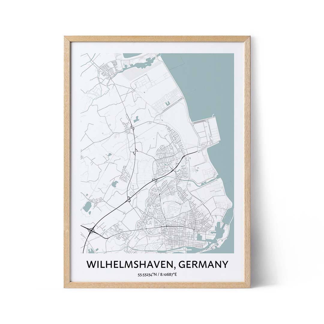 Wilhelmshaven city map poster