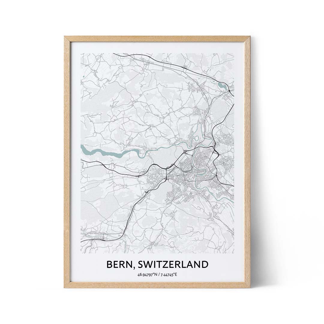 Bern city map poster