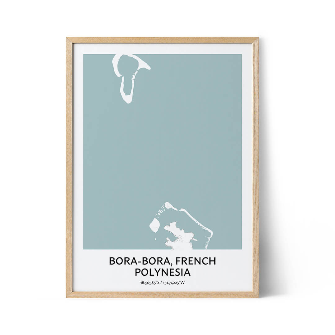 Affiche de la carte de la ville de Bora Bora