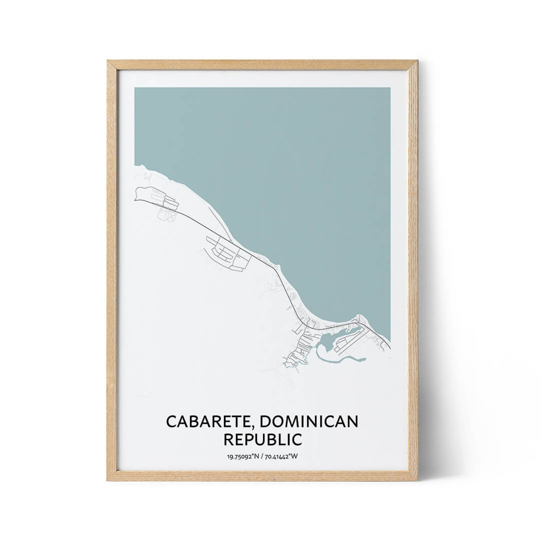 Cabarete city map poster