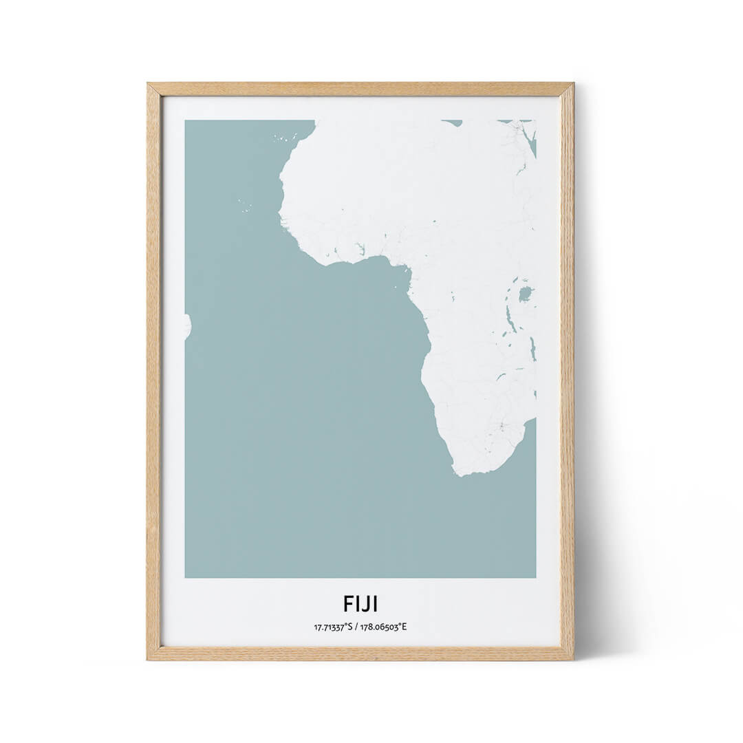 Fiji city map poster