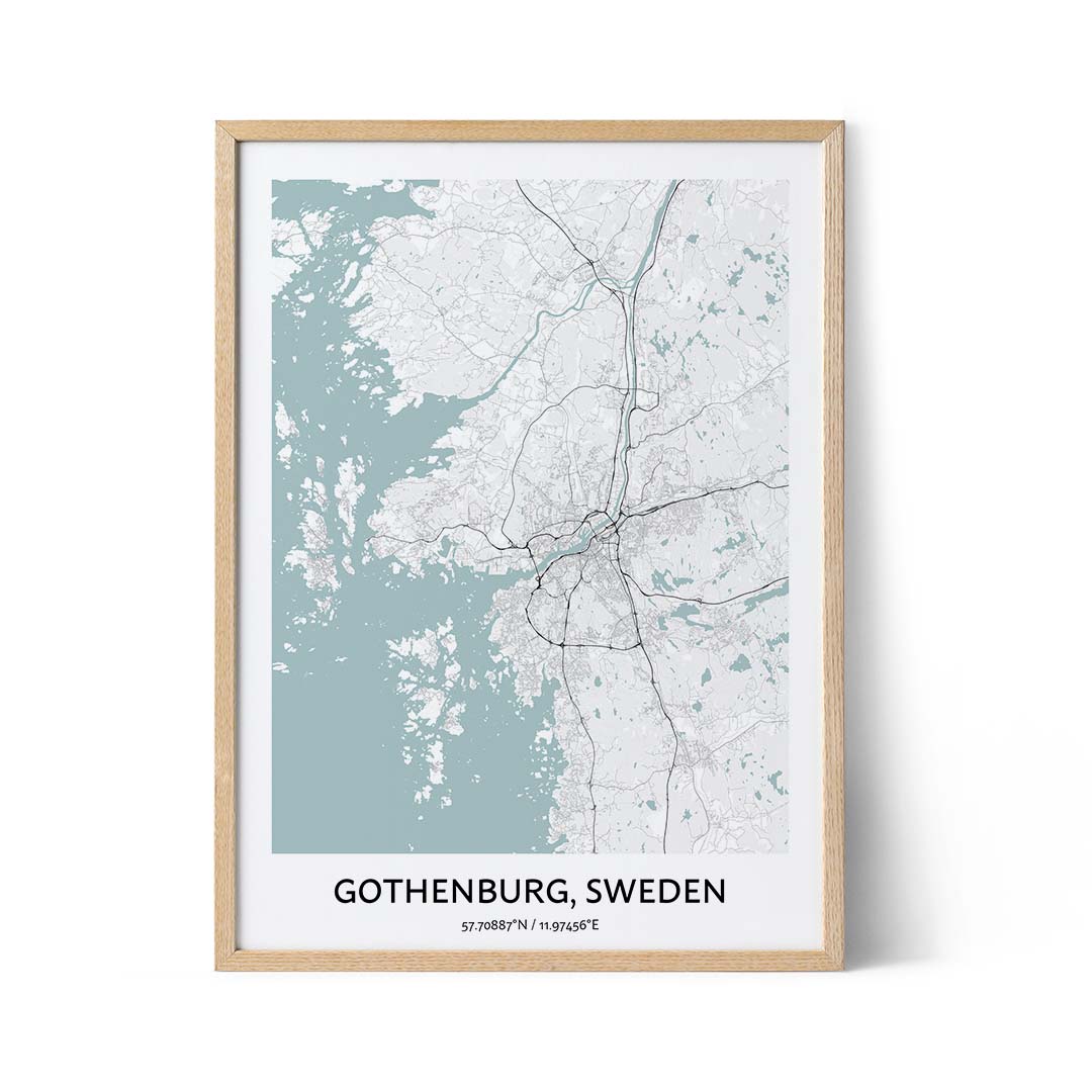 Göteborg Stadtplan Poster