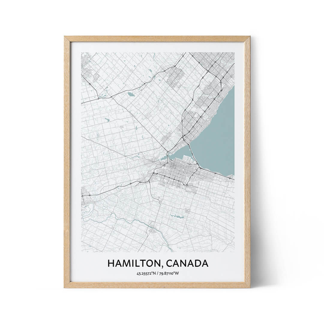 Hamilton Stadtplan Poster