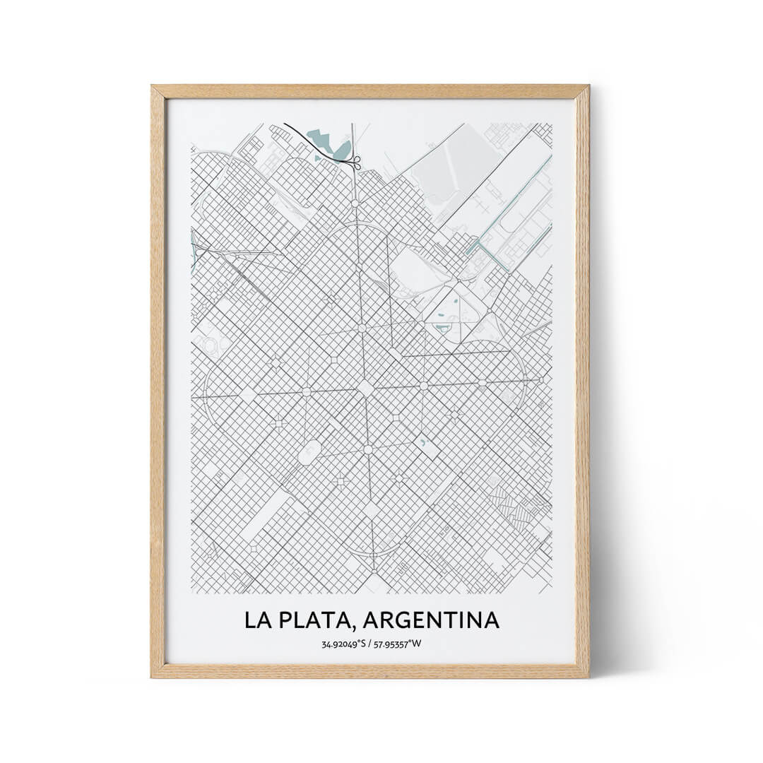 La Plata Stadtplan Poster