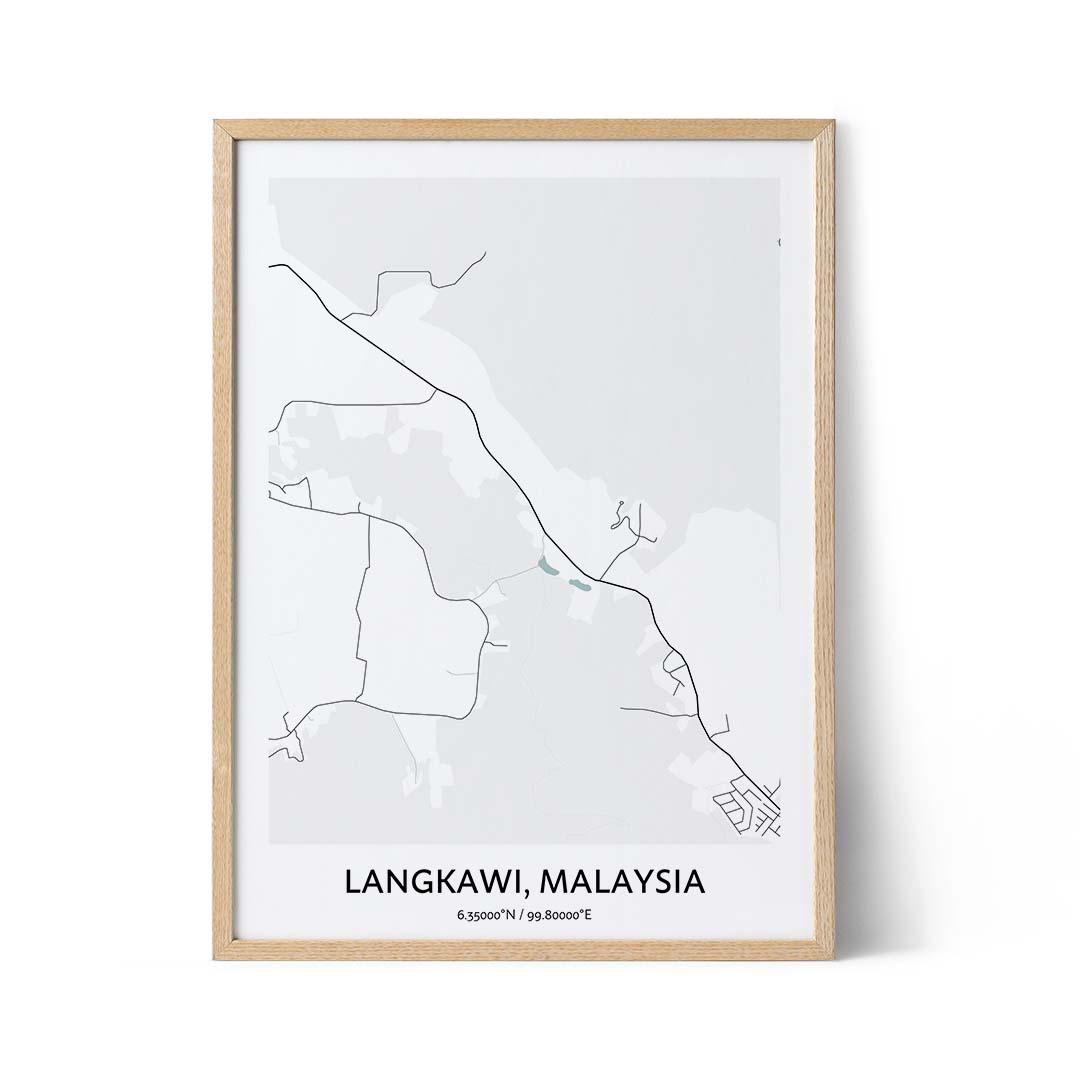 Langkawi city map poster