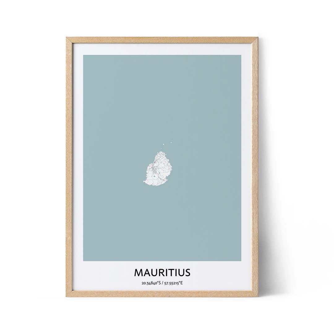 Mauritius Stadtplan Poster