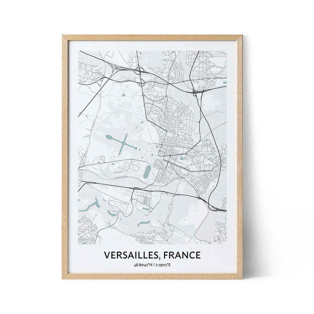 Poster della mappa di Versailles