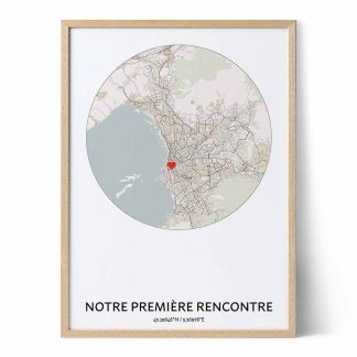 Carte en Cercle Où Nous Nous Sommes Rencontrés