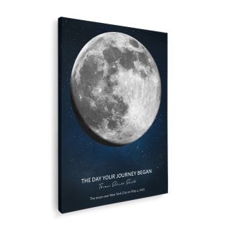 Birthday Moon Phase Canvas