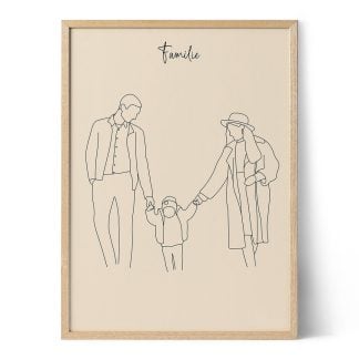 Familienlinienkunst