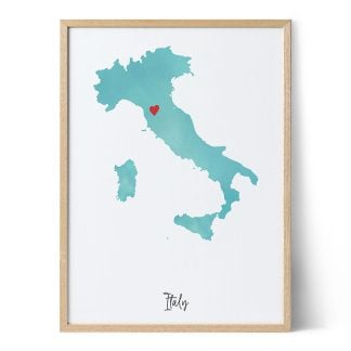 イタリア地図プリント
